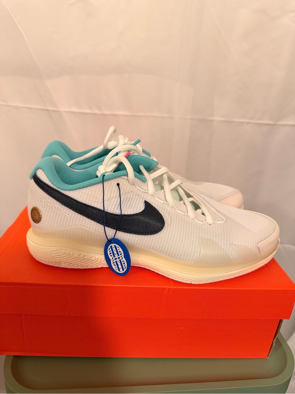 Mens Nike Zoom Vapor Pro HC White/ Armory Navy Coconut Milk Tennis Shoes NWT